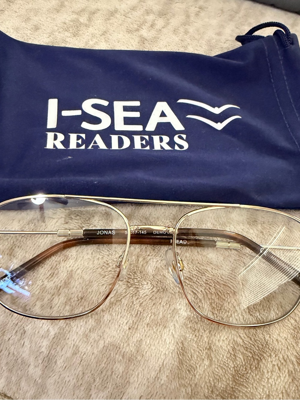 I-SEA Jonas Gold Blue Light Glasses – New